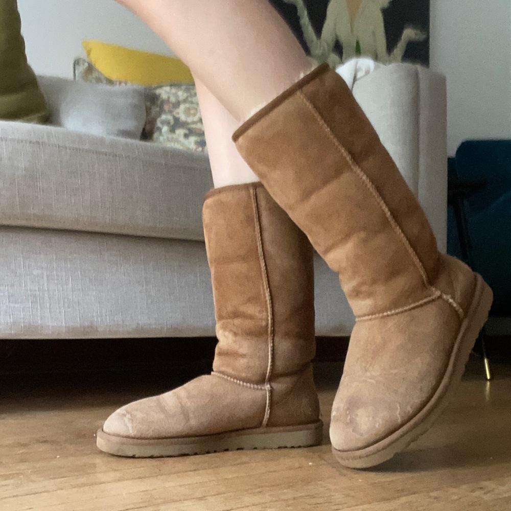 Pair of light brown UGGS. Need to be cleaned. I have the same in black.